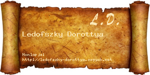 Ledofszky Dorottya névjegykártya