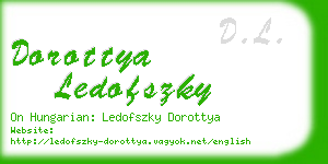 dorottya ledofszky business card
